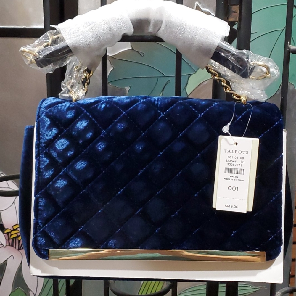 Evening Bag  Blue Velvet